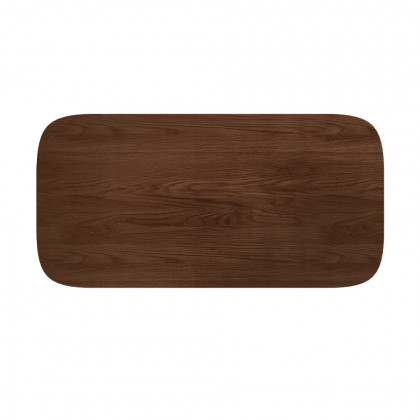 HMR Rectangular Coffee Table with Abstract Base - Walnut