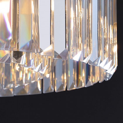 HMR - Fixedo Modern Tiered Crystal LED Chandelier in Brass Pendant Light