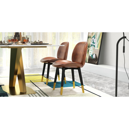 HMR Modern Style Rectangular Sintered Stone Dining Table - 70.9" (Seats 4-6 People)
