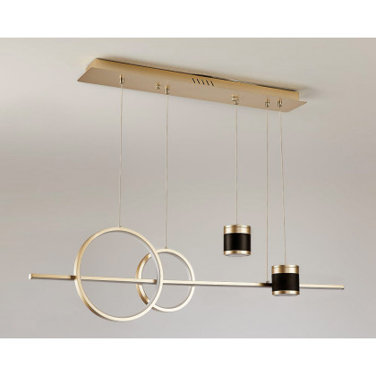 HMR Kitchen Island Light Geometric Starry Reflection Hanging Light 3-Way - Gold