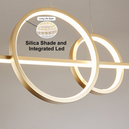 HMR Kitchen Island Light Geometric Starry Reflection Hanging Light 3-Way - Gold