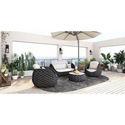 HMR - Wooden 3-Tier Plant Pots Stand for Outdoor in Distressed Brown