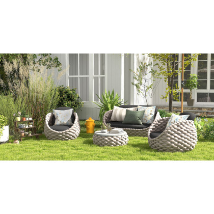 HMR - Wooden 3-Tier Plant Pots Stand for Outdoor in Distressed Brown
