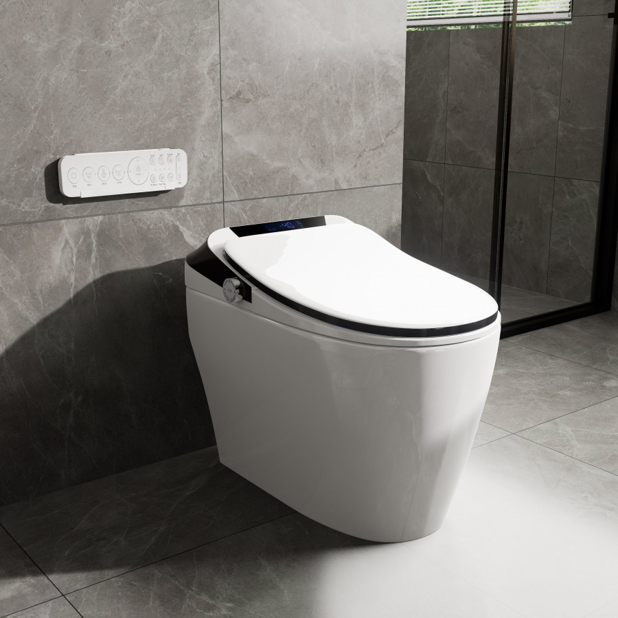 HMR - Automatic Smart Bidet Toilet Child-friendly with Auto Open/Close Lid 1.58 GPF