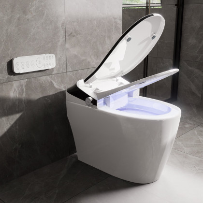 HMR - Automatic Smart Bidet Toilet Child-friendly with Auto Open/Close Lid 1.58 GPF