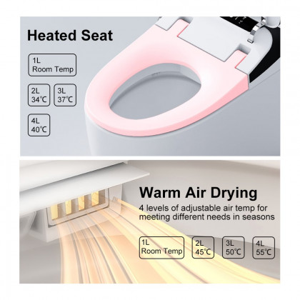 HMR - Automatic Smart Bidet Toilet Child-friendly with Auto Open/Close Lid 1.58 GPF
