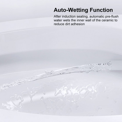 HMR - Automatic Smart Bidet Toilet Child-friendly with Auto Open/Close Lid 1.58 GPF