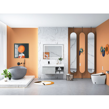HMR - Automatic Smart Bidet Toilet Child-friendly with Auto Open/Close Lid 1.58 GPF