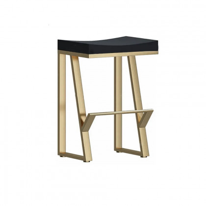HMR Modern Counter Stools with Upholstery - Black