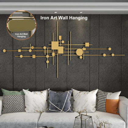HMR - 3D Geometric Patterns Wall Decor with Overlapping Effects in Metal