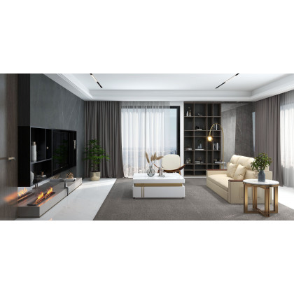 HMR - Modern Arc Floor Lamp with Shelf & Wireless Charger & USB Charging Port