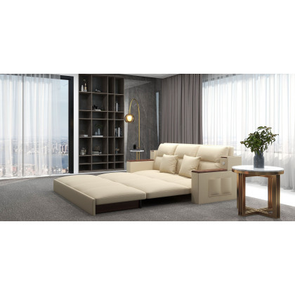 HMR - Modern Arc Floor Lamp with Shelf & Wireless Charger & USB Charging Port
