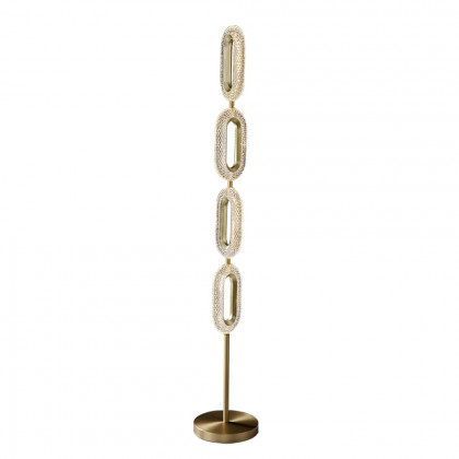HMR - Ovated Modern Floor Lamp LED Light 4-Light Plug-in Brass Standing Lamp in Gold