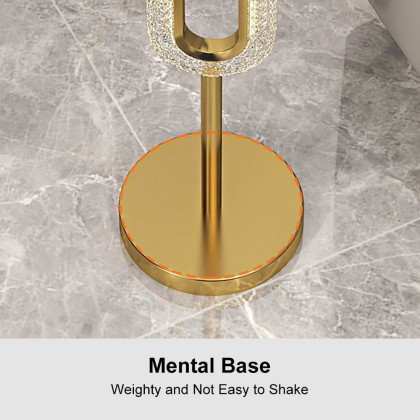 HMR - Ovated Modern Floor Lamp LED Light 4-Light Plug-in Brass Standing Lamp in Gold