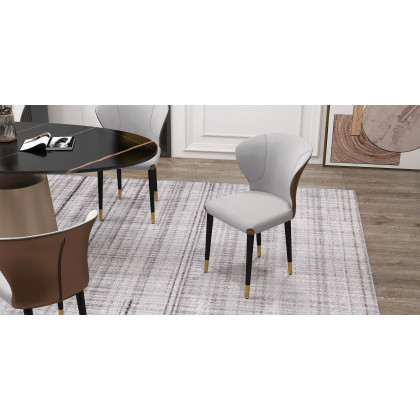 HMR - 63" Affordable Luxury Modern Oval Sintered Stone Dining Table Seats 4-6 People