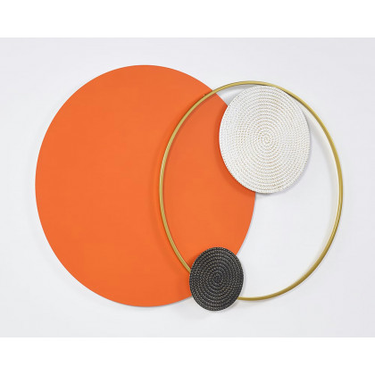 HMR - Modern Big Metal Geometric Circles Wall Decor Unique Home Living Room Hanging Wall Art