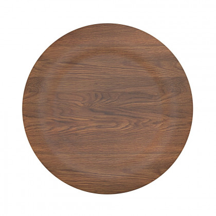 HMR - Mid-Century Modern Round Coffee Table with 4 Legs Walnut Small Accent Table