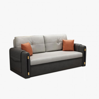 HMR - Convertible Sofa Bed with Storage in 81"W, Gray