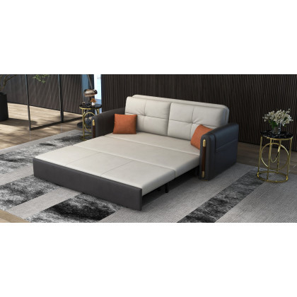HMR - Convertible Sofa Bed with Storage in 81"W, Gray