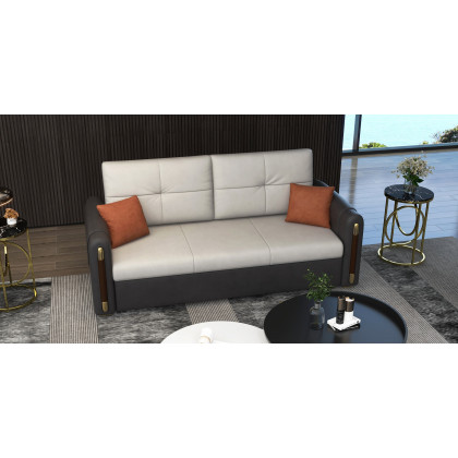 HMR - Convertible Sofa Bed with Storage in 81"W, Gray