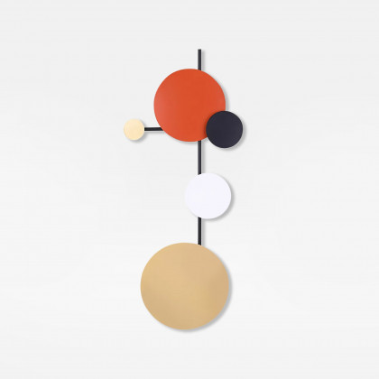 HMR - Geometric Round Wall Hanging Metal Art in Multicolor