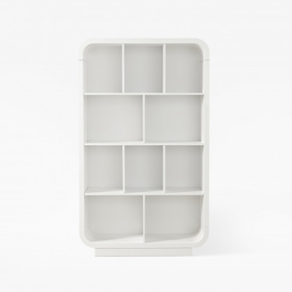 HMR Chicent 78.7" Modern Bookshelf 4-Tier Standard Bookcase with Rich Storage - White