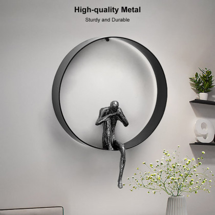 HMR Modern 3D Artistic Figure Wall Decor - Black, Style C