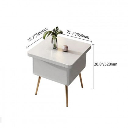 HMR - Modern Multi-functional Coffee Table Extendable with Storage & Lift Top in White