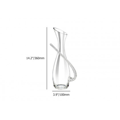 HMR - Creative Wine Decanter with Silver Cystal-Filled Handle