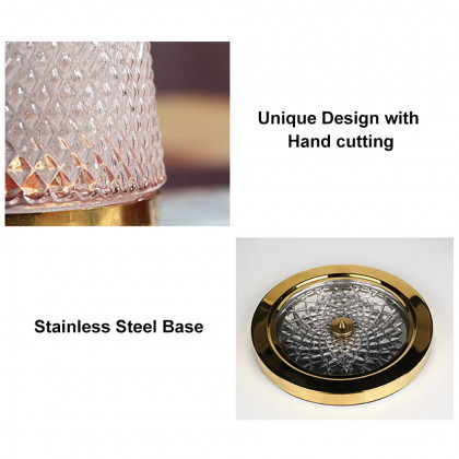 HMR - Luxury Tumbler Wine Decanter 360 Rotating Hand-Carved Diamond Creative Spin Decanter
