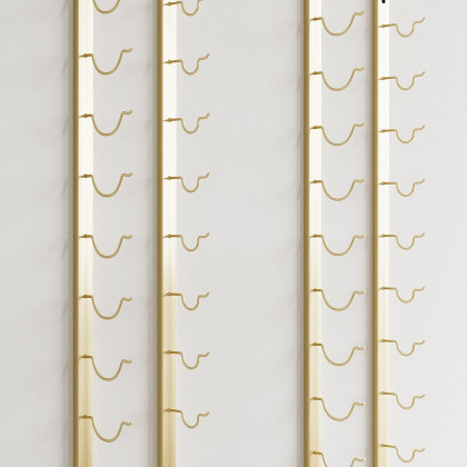 HMR - Modern Gold Wall Mounted Wine Bottle Rack 21-Bottle Metal Wine Rack