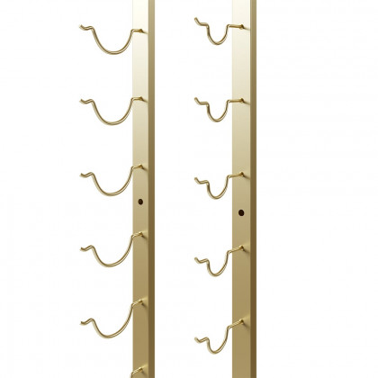 HMR - Modern Gold Wall Mounted Wine Bottle Rack 21-Bottle Metal Wine Rack