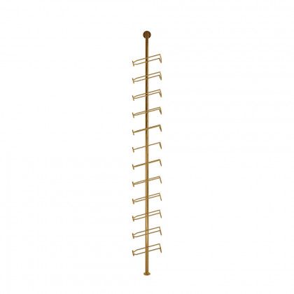 HMR - Industrial Gold Floor Wine Rack Metal 4 Piece 48-Bottle Vertical Tall Wine Rack