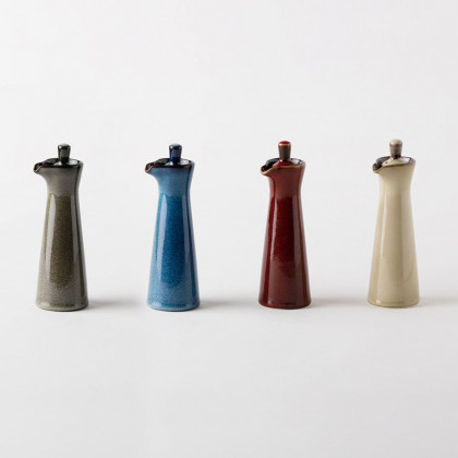 HMR - Ceramic Soy Sauce Dispenser Oil Bottle Liquid Pourer for Kitchen (Set of 4)