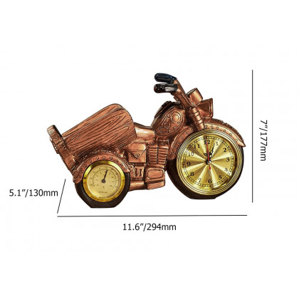 HMR - Motorcycle & Clock Wine Rack Decorative Countertop Wine Bottle Holder