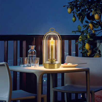 HMR - 2500mAh Bronze Gold Portable LED Cordless Table Lamp Dimmable Rechargeable Night Light