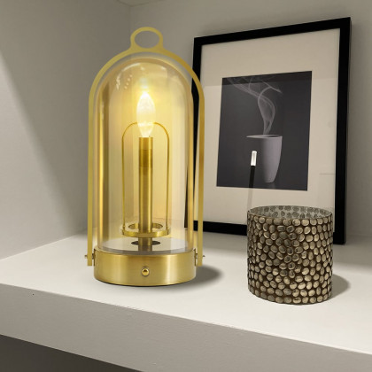 HMR - 2500mAh Bronze Gold Portable LED Cordless Table Lamp Dimmable Rechargeable Night Light