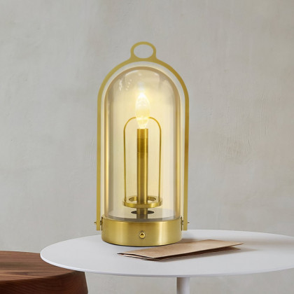 HMR - 2500mAh Bronze Gold Portable LED Cordless Table Lamp Dimmable Rechargeable Night Light