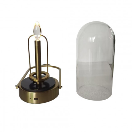 HMR - 2500mAh Bronze Gold Portable LED Cordless Table Lamp Dimmable Rechargeable Night Light