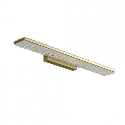 HMR - Glam Gold Metal & Crystal LED Wall Light Bathroom Vanity Lighting 3 Color Mirror Lamp