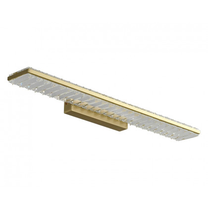 HMR - Glam Gold Metal & Crystal LED Wall Light Bathroom Vanity Lighting 3 Color Mirror Lamp