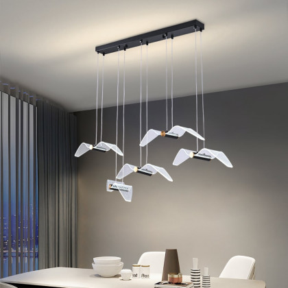 HMR - 5-Lights Seagull Acrylic Modern Pendant Kitchen Island Lighting for Dining Room