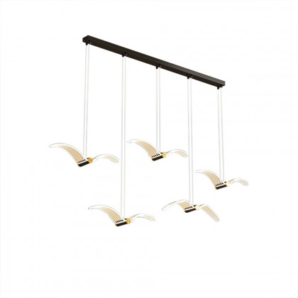 HMR - 5-Lights Seagull Acrylic Modern Pendant Kitchen Island Lighting for Dining Room