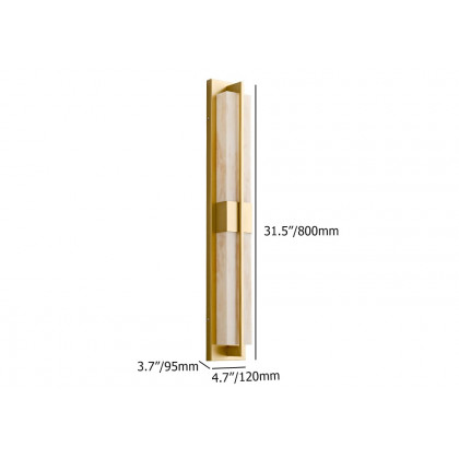HMR - 31" Gold LED Outdoor Wall Lighting Modern Waterproof IP65 Outside Wall Sconce for House