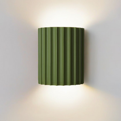 HMR - Modern Green Half-Cricle Resin Wall Sconce with 2-Light Living Room Bed Room Kitchen