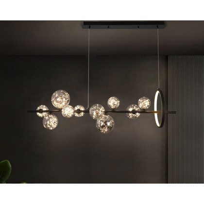 HMR - Modern Kitchen Island Light with Glass Globe Shade Ceiling Pendant Lights