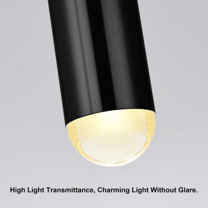 HMR Mini Cylinder Single-Light Pendant Light - Black