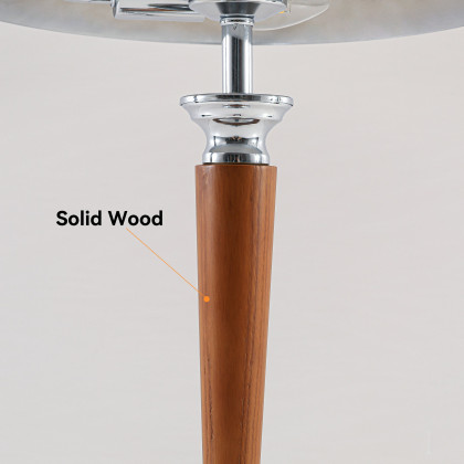 HMR - Mid Century Vintage Metal & Wood Table Lamp