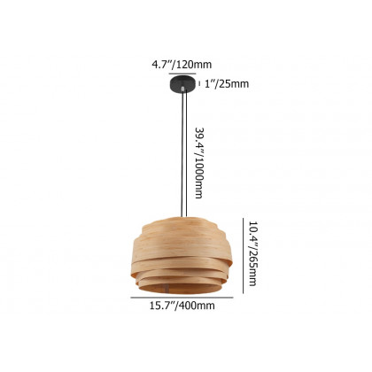 HMR - Mid-Century Modern Wood Pendant Chandelier Light for Living Room Home Deco