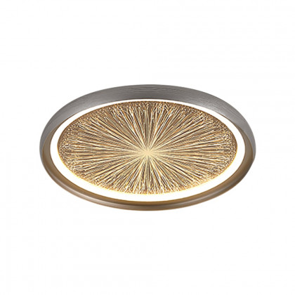 HMR - Creative Silver LED Flush Ceiling Light with Brilliant Firework Dimmable&Remote Control